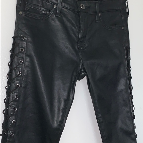 Ag Adriano Goldschmied Pants - AG Leatherette Super skinny ankle